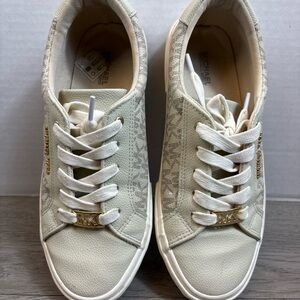 Michael Kors Cream Sneakers with Low-Top Design